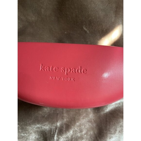 KATE SPADE NEW YORK DARK PINK HARD CLAMSHELL GLASS CASE SO PRETTY - Picture 11 of 12